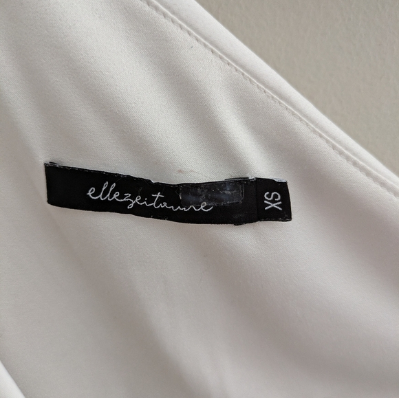 Elle Zeitoune White One Shoulder Sequin Mini Dress Size XS - Picture 4 of 5